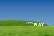 Lets play 3D typography on green field