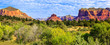 Panoramic view of famous red rock