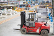 Small lift truck for loading aluminum.