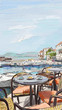 Croatia town street - illustration