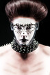 Girl with rivets make up