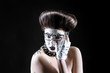 Girl with rivets and gloves
