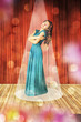 art vintage collage with beautiful woman