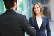 Business people shaking hands