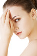 Photo: Beautiful woman's face with fresh clean skin Beautiful woman's face with fresh clean skin