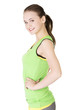 Happy active woman in sports clothes