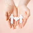 man hands with paper men