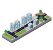 Isometric View Of The Urban Ar...