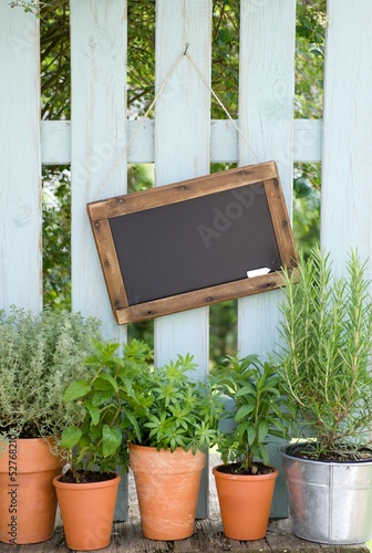Photo: Chalkboard, fresh herbs Chalkboard, fresh herbs