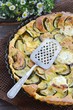 clafoutis with   zucchini and goat cheese