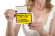 Woman reading a parking charge notice