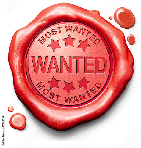 Illustration: wanted stamp wanted stamp