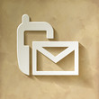 SMS Telefon Tablet Handy Icon Vintage