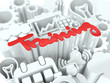 Illustration: Training Concept on White Background. Training Concept on White Background.