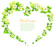Vecteur : Frame of flowers in the shape of a heart Frame of flowers in the shape of a heart