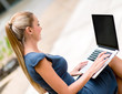 Business woman using computer