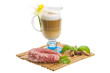 Coffee Late with Flower, mint, star-anise and cinnamon
