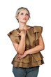 attractive woman thinking