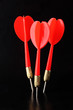Darts isolated on black