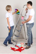 Photo: Young couple doing renovation together. Young couple doing renovation together.