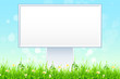 Vector: Empty Billboard in the Grass Empty Billboard in the Grass