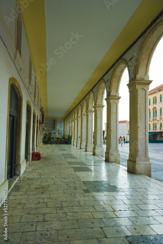 Photo: Colonnade at the Republic Square, Split, Croatia Colonnade at the Republic Square, Split, Croatia