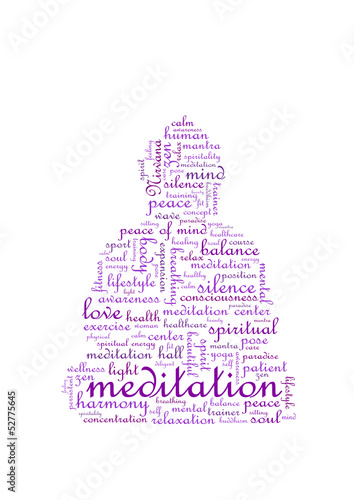 Vector: Meditation Buddha Tagcloud tag cloud Meditation Buddha Tagcloud tag cloud