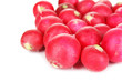 Small garden radish isolated on white