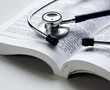 Beautiful stethoscop on book