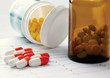 pills on the cardiogram