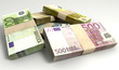 Euro Notes Collection Pile Close