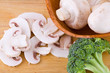 Mushrooms, broccoli