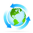 Vektor: Icon Planet Earth with Arrow Icon Planet Earth with Arrow