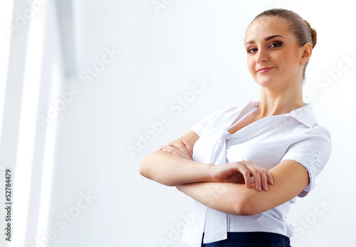Photo: Attractive businesswoman in business suit Attractive businesswoman in business suit