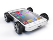 Illustrazione: Smartphone on wheels Smartphone on wheels