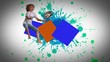 Montage of children jumping and playing in slow motion