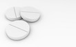 Illustration: Pills as a concept on white background Pills as a concept on white background