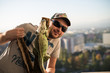 portrait of the young man with the iguana