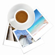 Photo: Cup of Greek coffee and photos of Greece Cup of Greek coffee and photos of Greece
