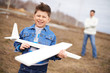 Foto: Boy with airplane Boy with airplane
