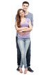 Young couple smiling