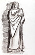 ancient roman woman in a tunic