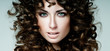 beautiful brunette with gorgeous curly hair