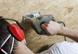 Cutting plywood with electrical saw