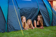 Photo: three girls camping three girls camping