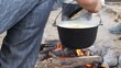 cooking in a kettle
