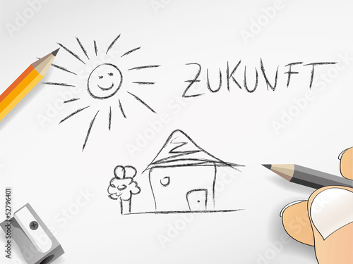 Vector: Nachricht Konzept Zukunft Umwelt Sonnenenergie HauImmobilie s Nachricht Konzept Zukunft Umwelt Sonnenenergie HauImmobilie s