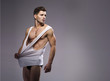 Sexy fashion portrait of a hot male model