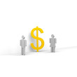 frau, mann, dollar,