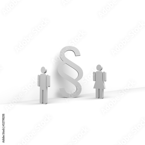 Illustration: frau, mann, gesetz, scheidung, frau, mann, gesetz, scheidung,